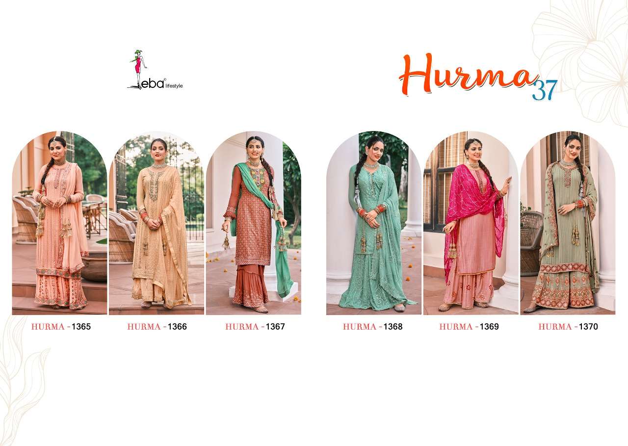 Eba Hurma Vol 37 Designer Georgette Salwar Suits Catalog