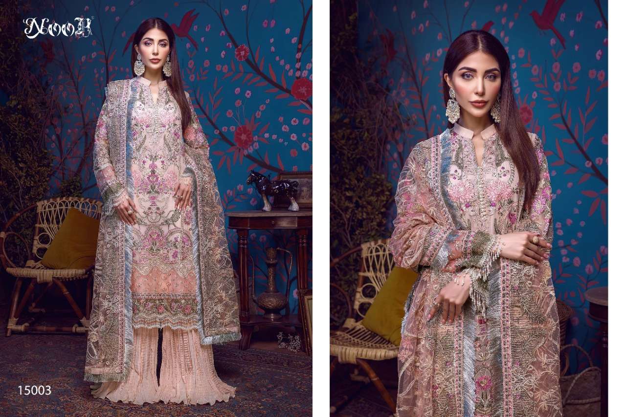 Noor Minhal Vol 4 Fancy Georgette Embroidery Pakistani Salwar Suits Catalog