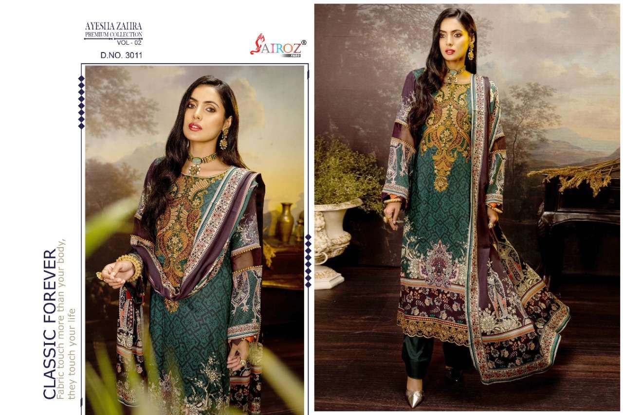 Sairoz Ayesha Zahra Vol 2 Pakistani Cotton Salwar Suits Catalog
