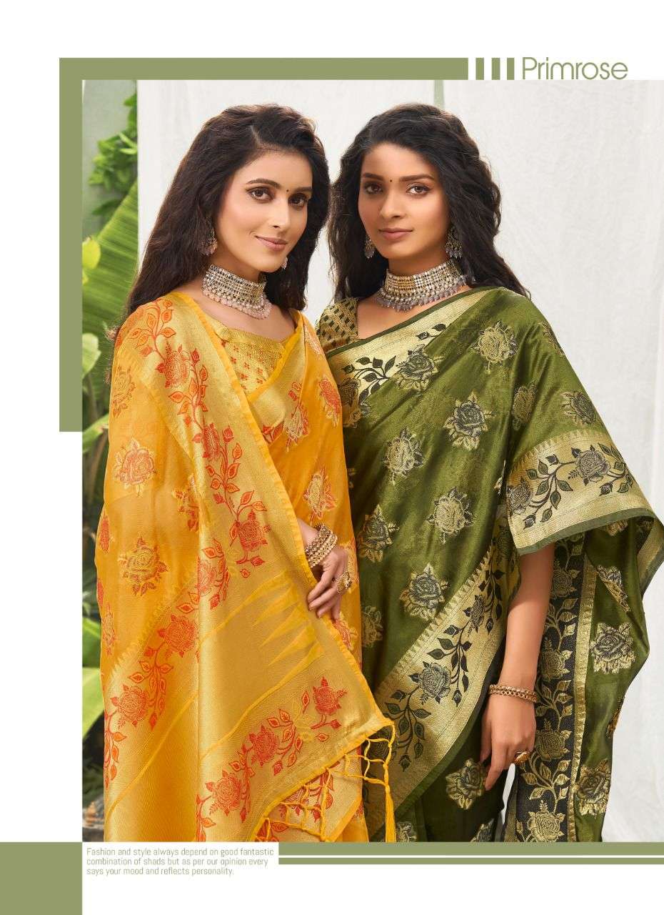 Saroj Garishma Festive Wear Organza Weaving Sarees Catalog