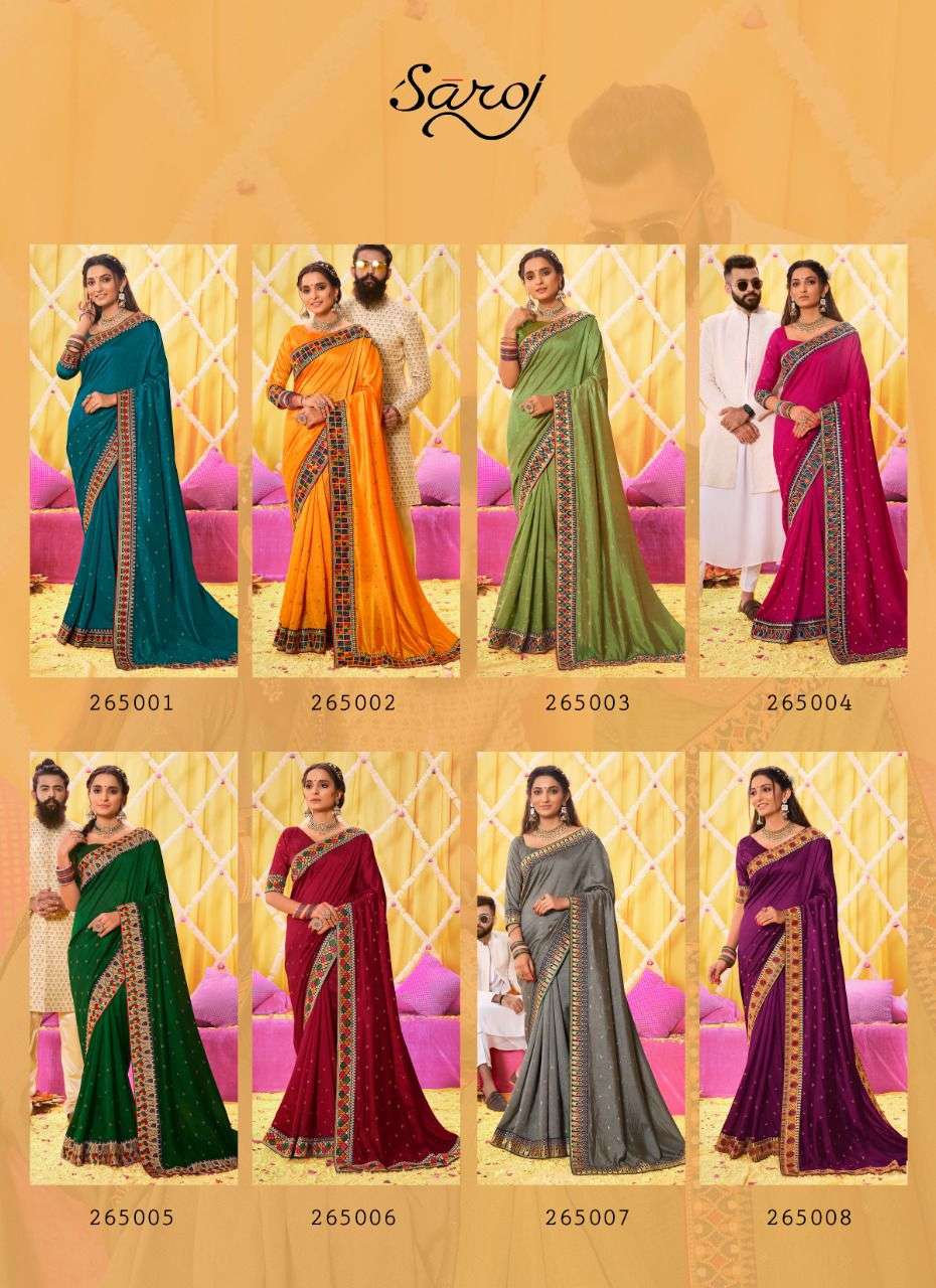 Saroj Nakshikaa Party Wear Vichitra Silk Sarees Catalog