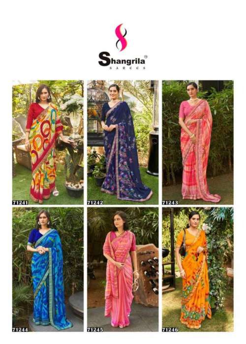 Shangrila Kavita Fancy Wear Georgette Sarees Catalog