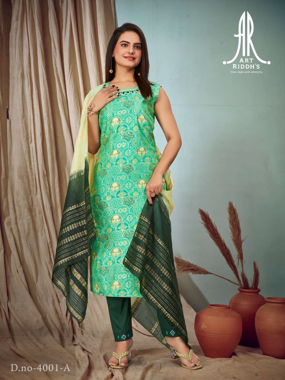 Ridh Art Ridh vol-1 MODAL CHANDARY HEAVY KHATLIWORK AND HAND WORK Kurti ...