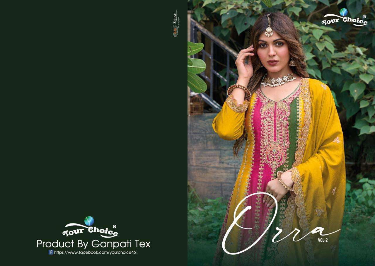 ORRA-2 Heavy Chinon Salwar Kameez Wholesale market in INDIA