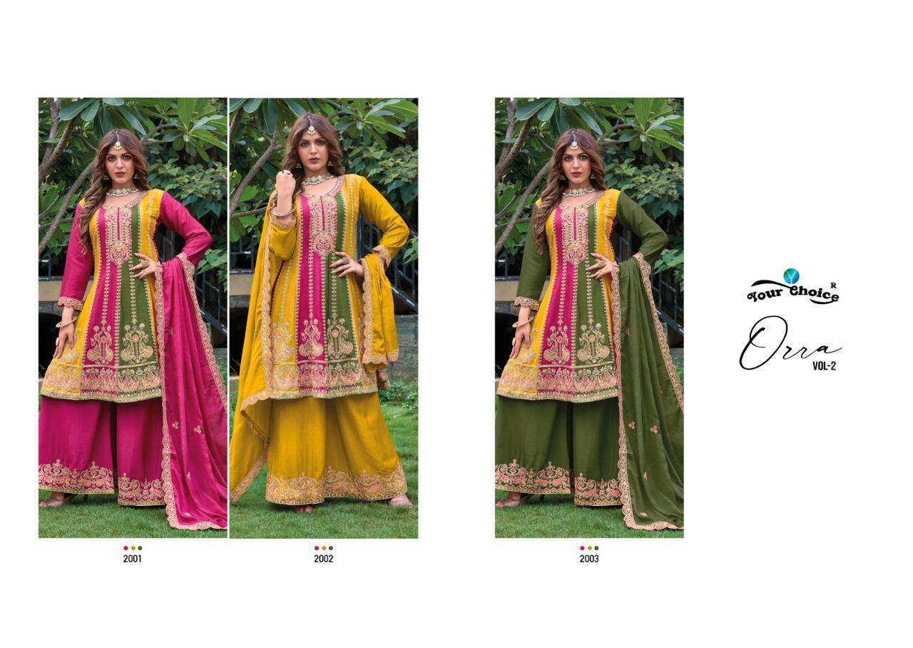 ORRA-2 Heavy Chinon Salwar Kameez Wholesale market in INDIA