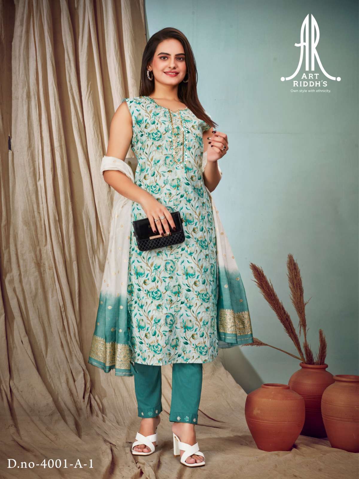 Ridh Art Ridh vol -1 MODAL CHANDARY HEAVY KHATLIWORK AND HAND WORK Kurti ...