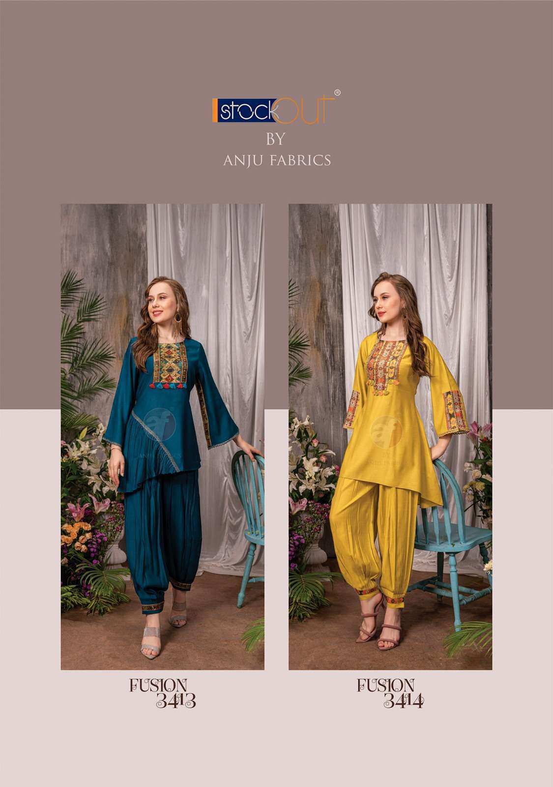 Anju Fabrics Fusion vol -3 Kurti Wholesale Kurti manufacturers in India