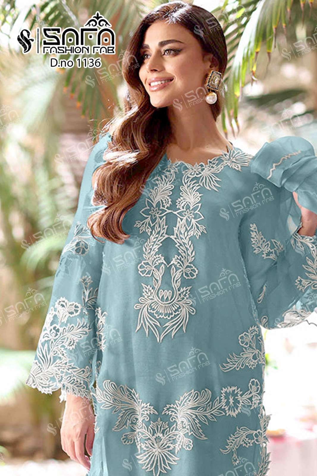 Safa Fashion Fab 1136 Heavy Georgette Dress Materials Wholesale market of surat