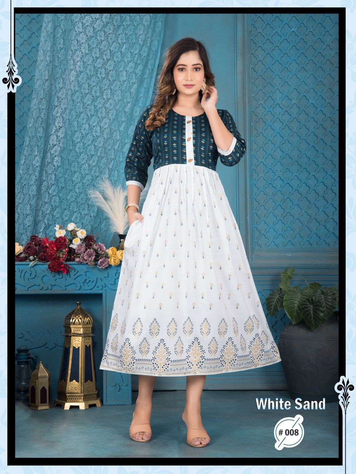 GOLDEN WHITE SAND Kurti Wholesale Branded Kurti market in India