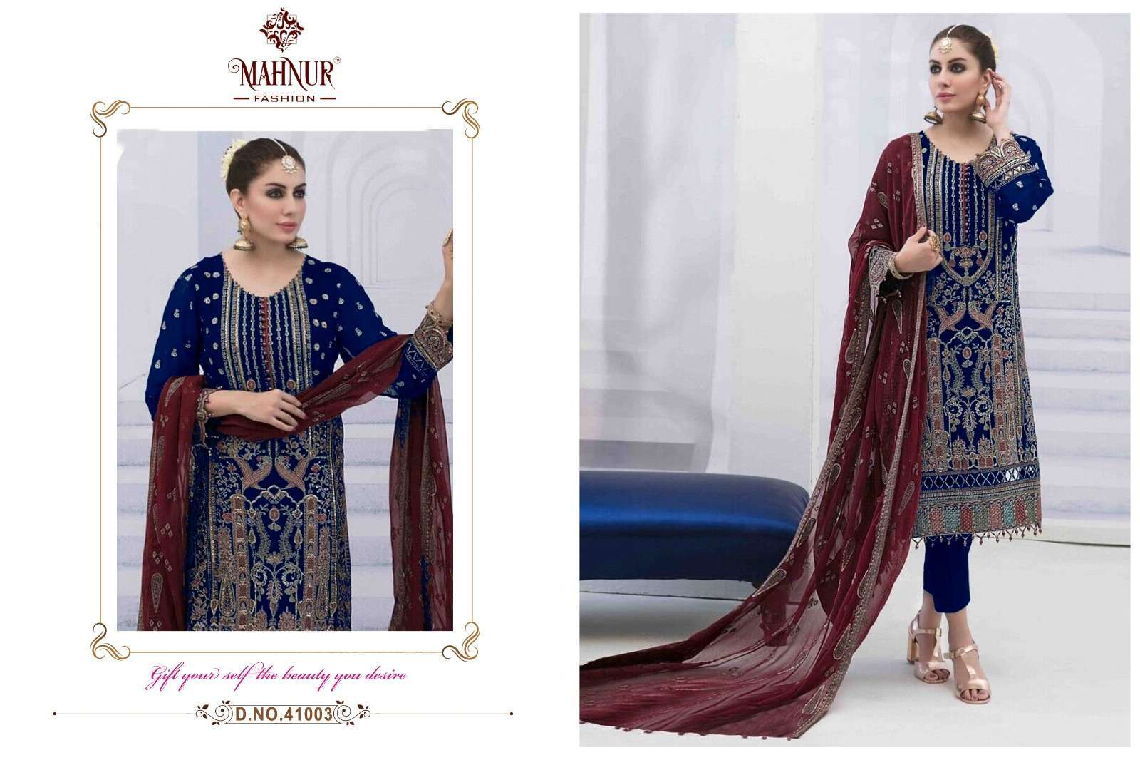 Mahnur Vol 41 Georgette Salwar Kameez Wholesale Branded Salwar Kameez  wholesaler in Surat