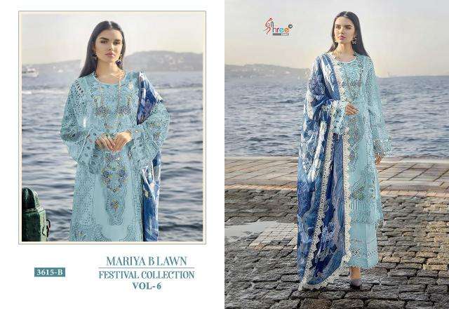 Shree Mariya B Lawn 3615 Colors Cotton Dupatta Wholesale Salwar Kameez Suppliers In Surat