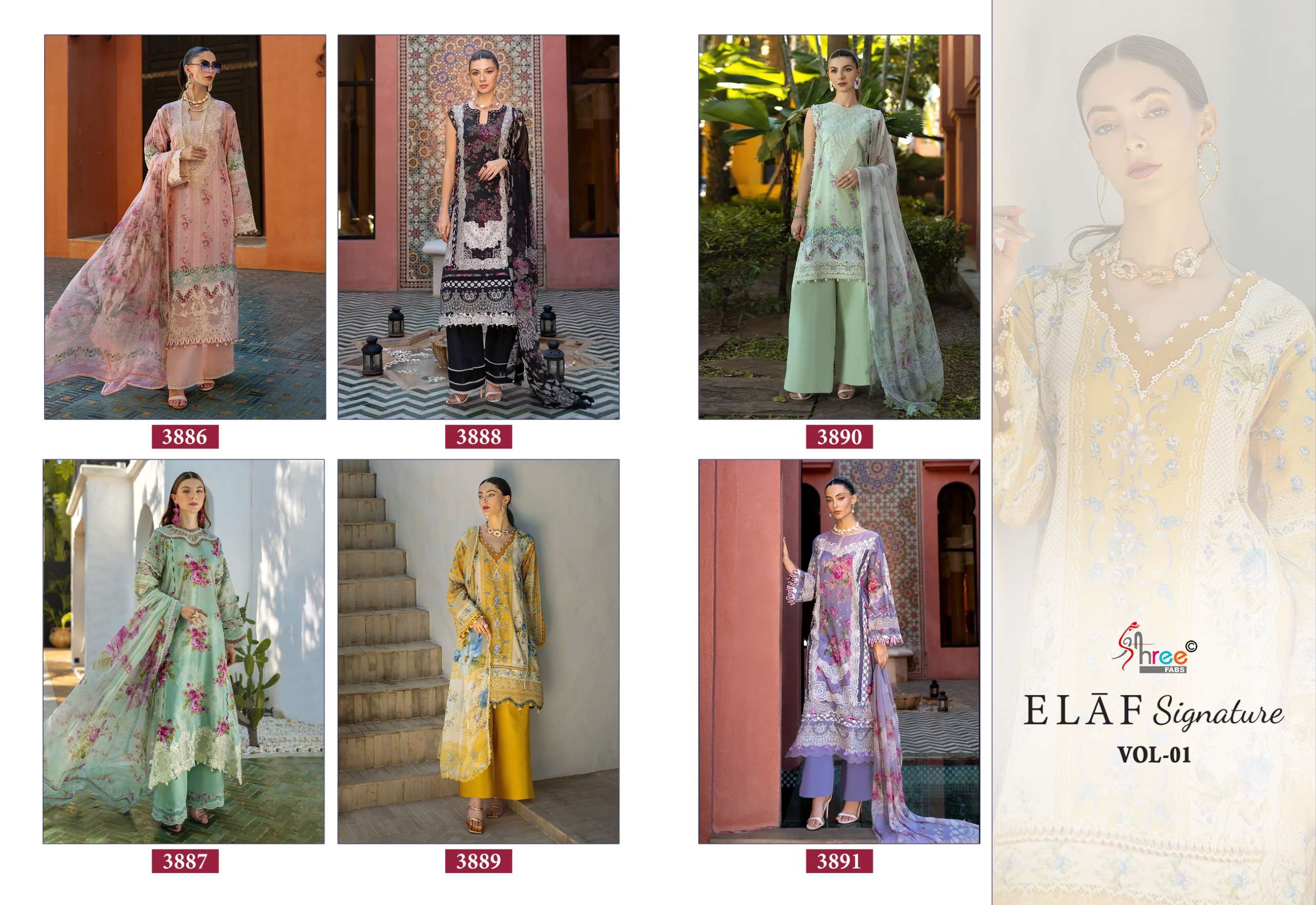 Dalwar Shree Fabs Elaf Signature Vol 1 Cotton Dupatta pakistani dalwar suit