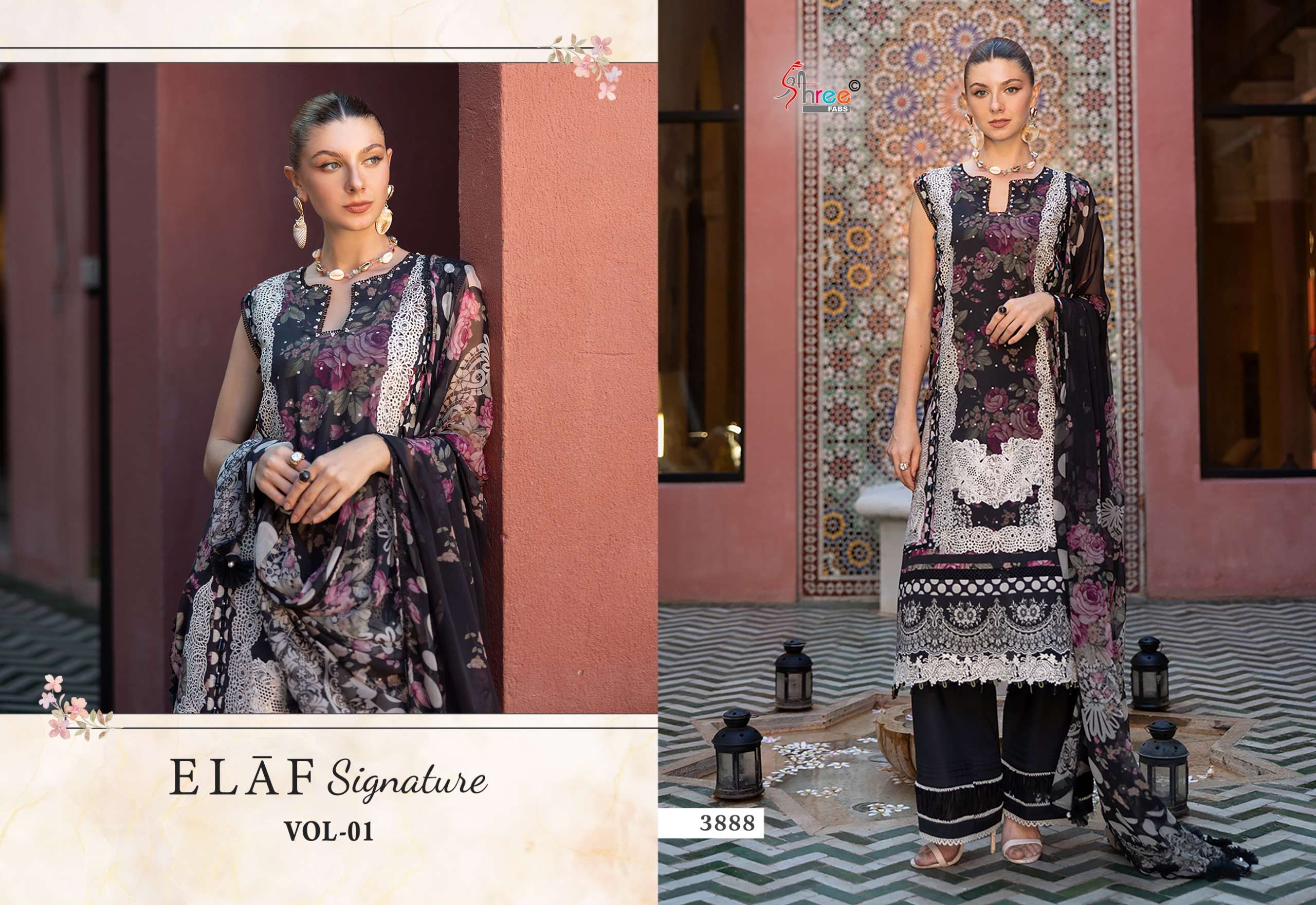Shree Fabs Elaf Signature Vol 1 Cotton Dupatta pakistani dalwar suit