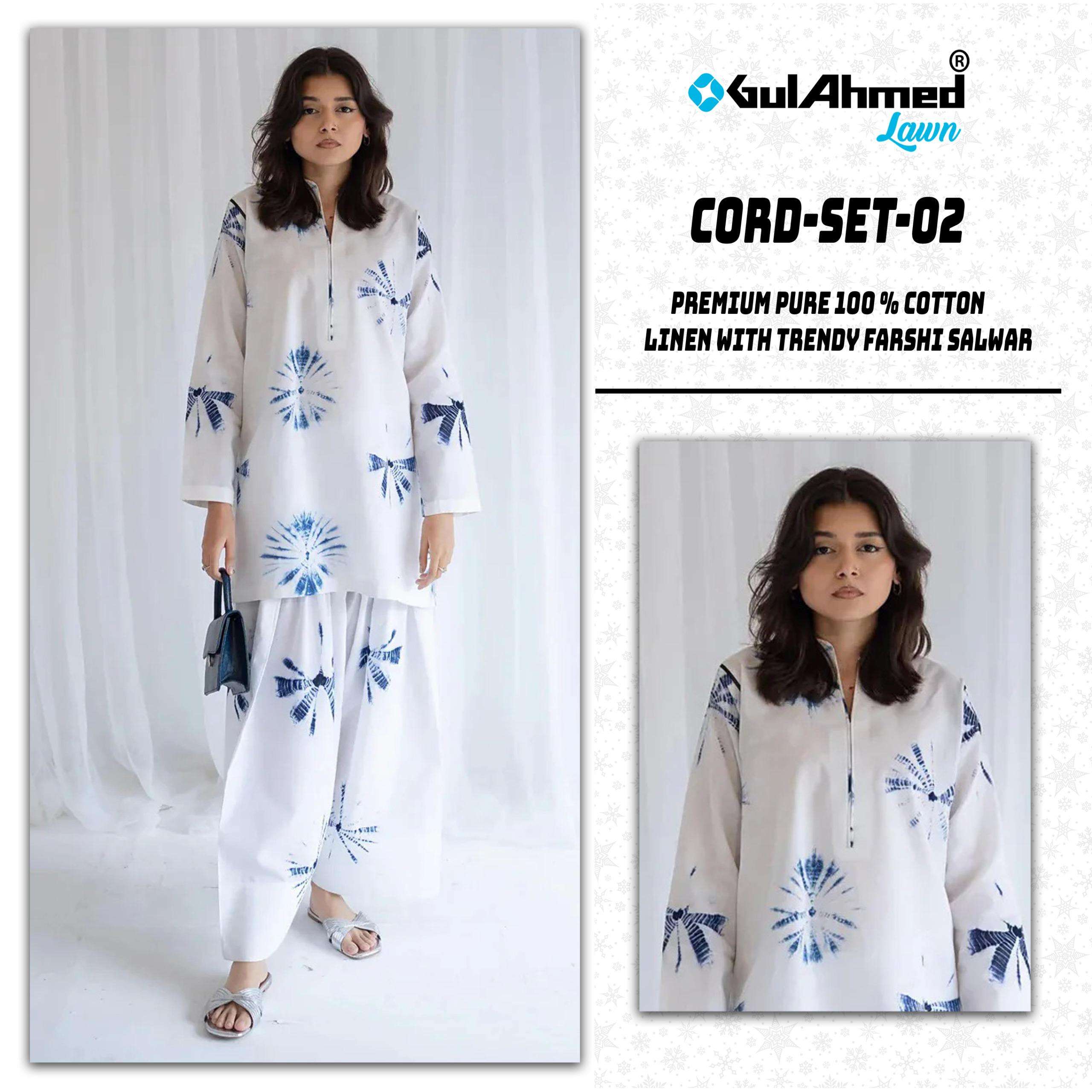 Gul Ahmed Cord Set d vol 2 linen edition coord set wholesale in mumbai