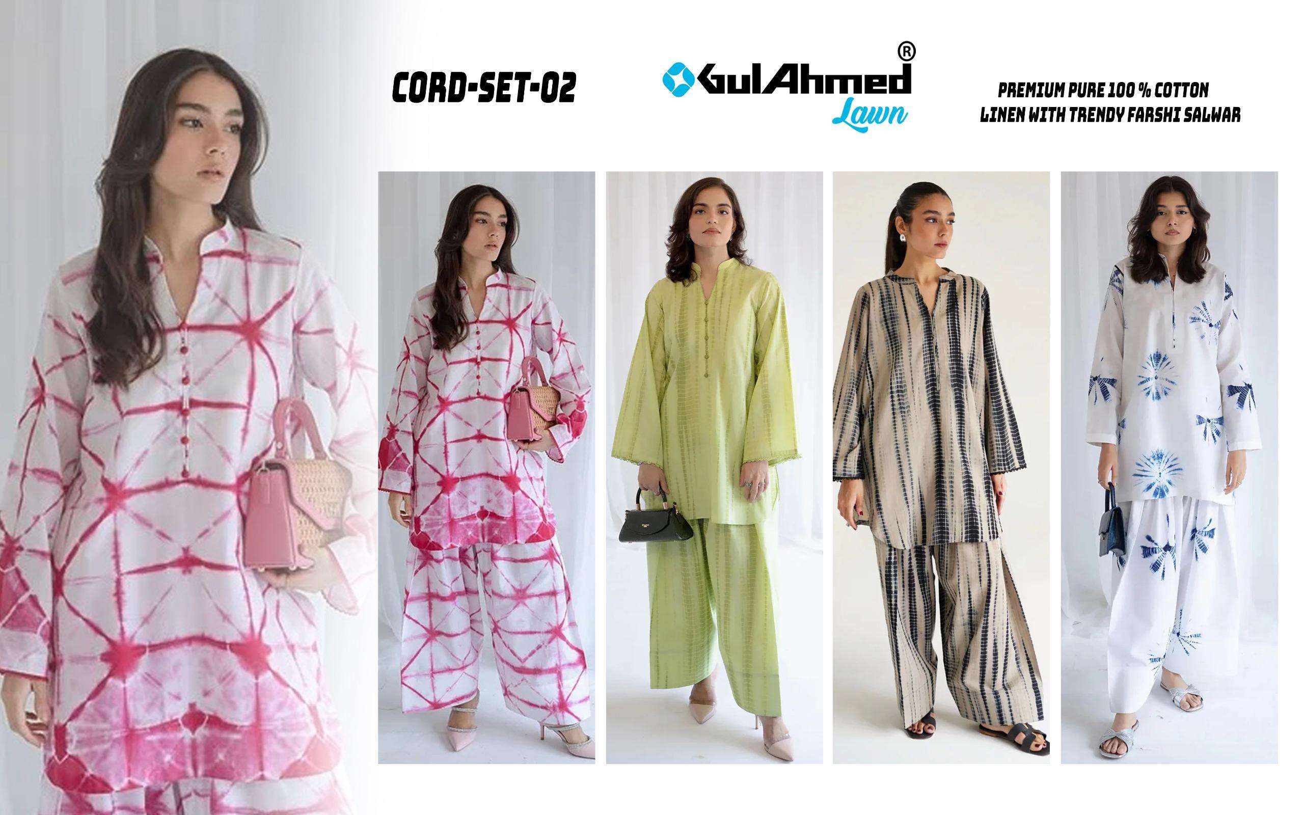 Gul Ahmed Cord Set d vol 2 linen edition coord set wholesale in mumbai