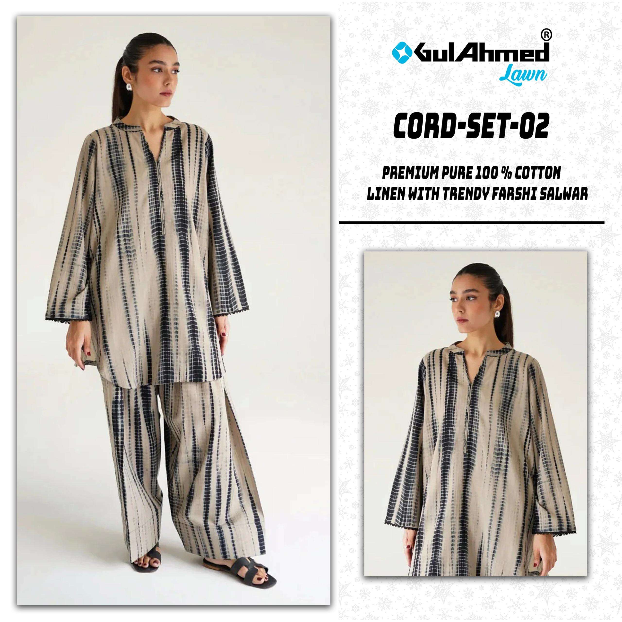 Gul Ahmed Cord Set d vol 2 linen edition coord set wholesale in mumbai