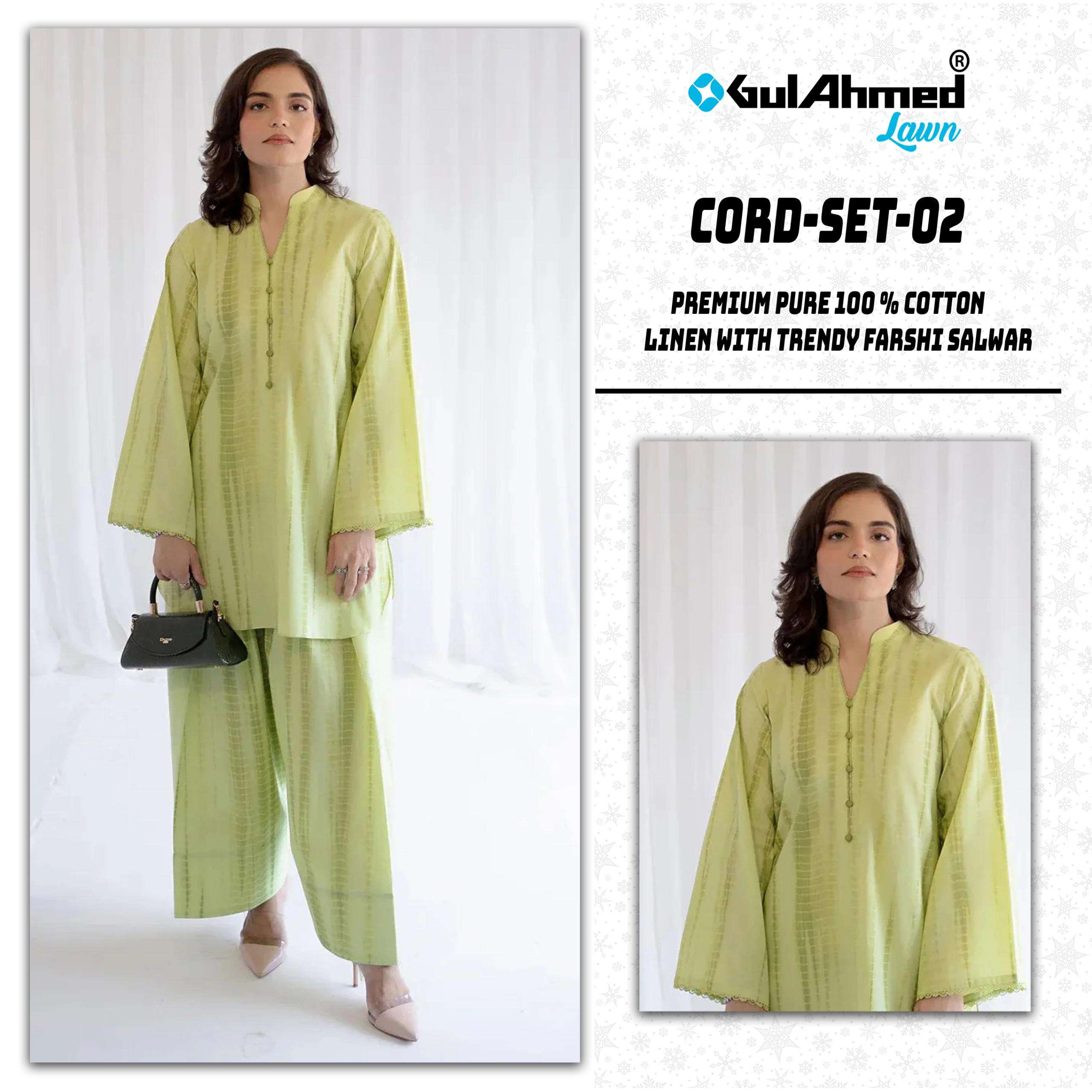 Gul Ahmed Cord Set d vol 2 linen edition coord set wholesale in mumbai