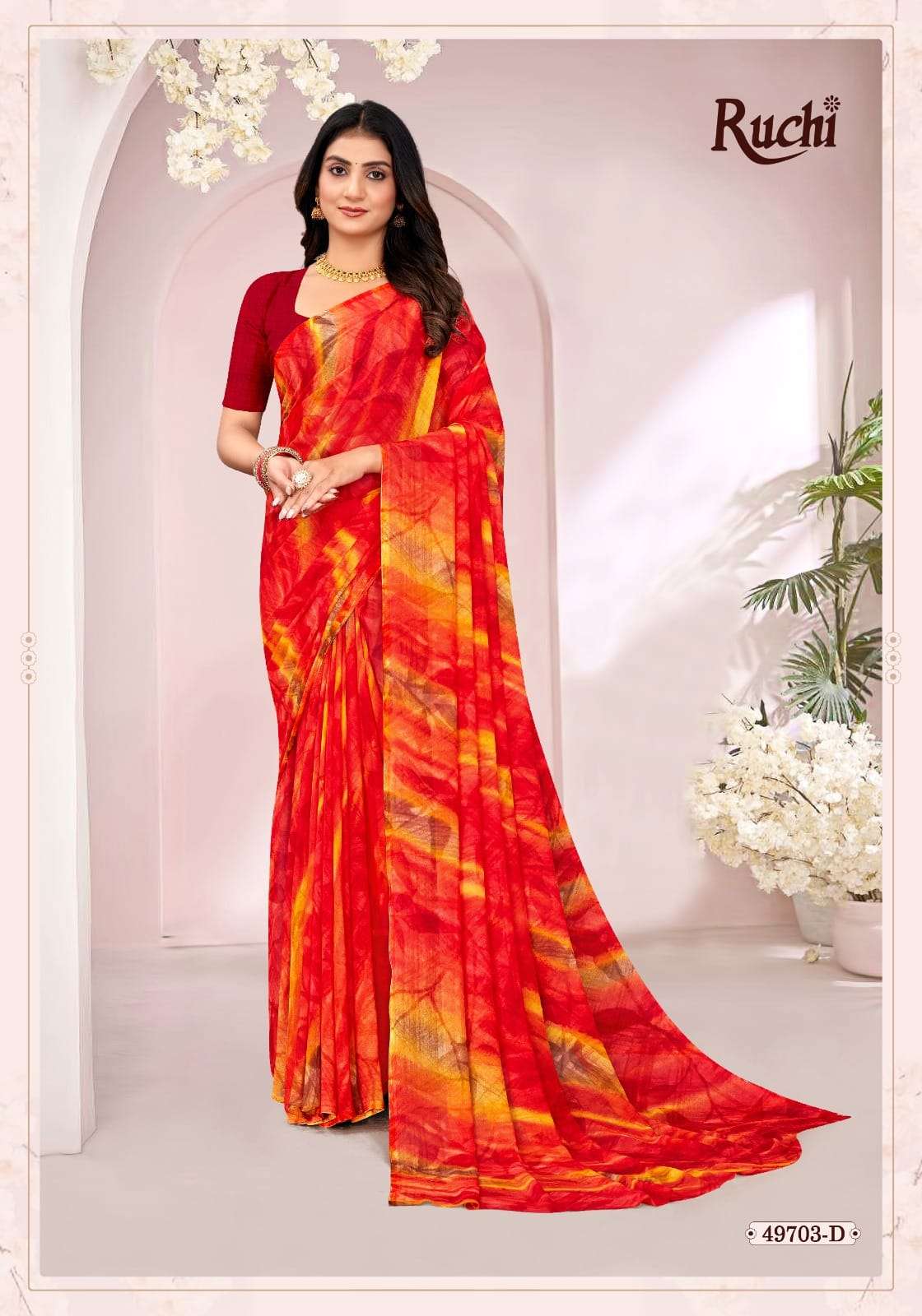Ruchi Ragaa Georgette 18 branded sarees in surat menufacturer and prices