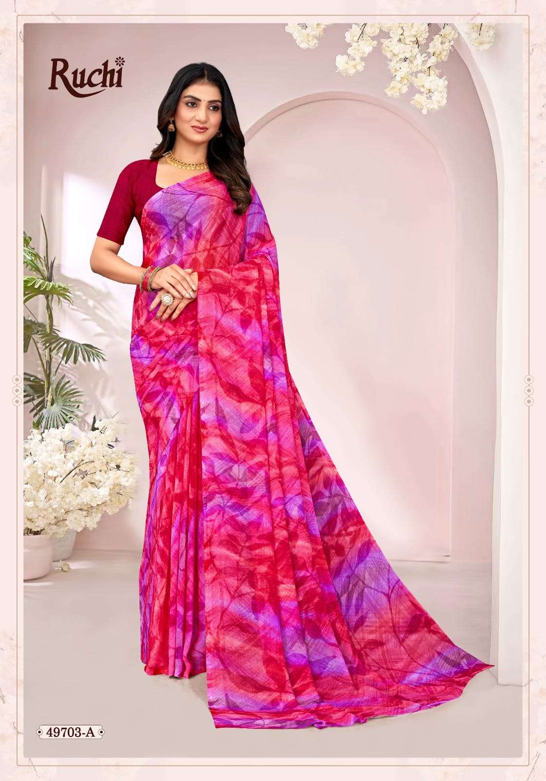 Ruchi Ragaa Georgette 18 branded sarees in surat menufacturer and prices