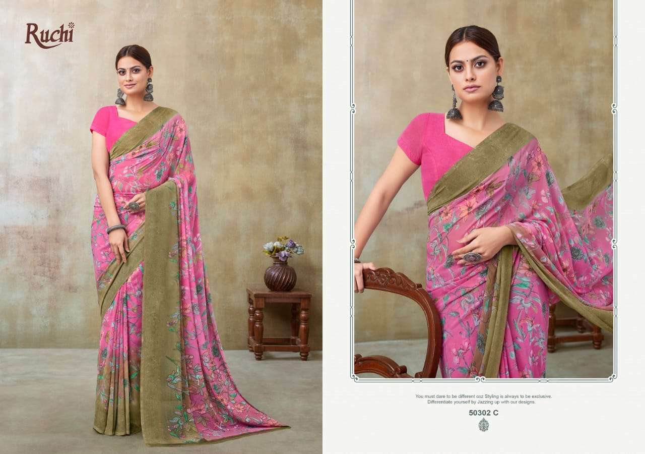 Ruchi Ragaa Georgette 21 gajanand sarees surat gujarat
