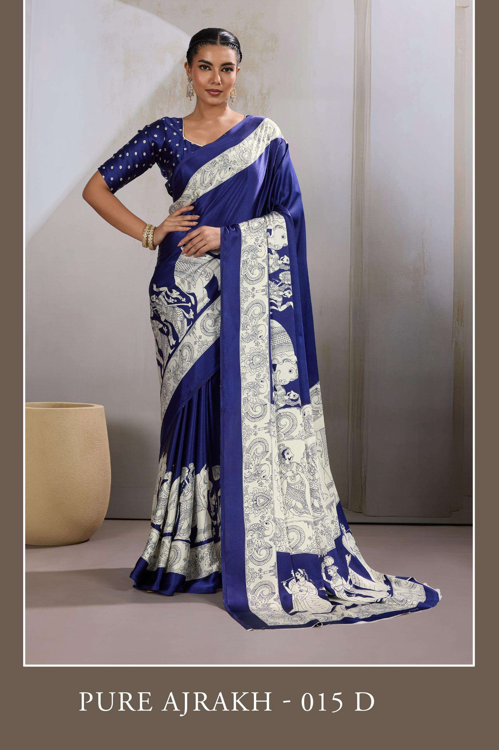 Rajtex Pure Ajrakh 015 sarees from surat online
