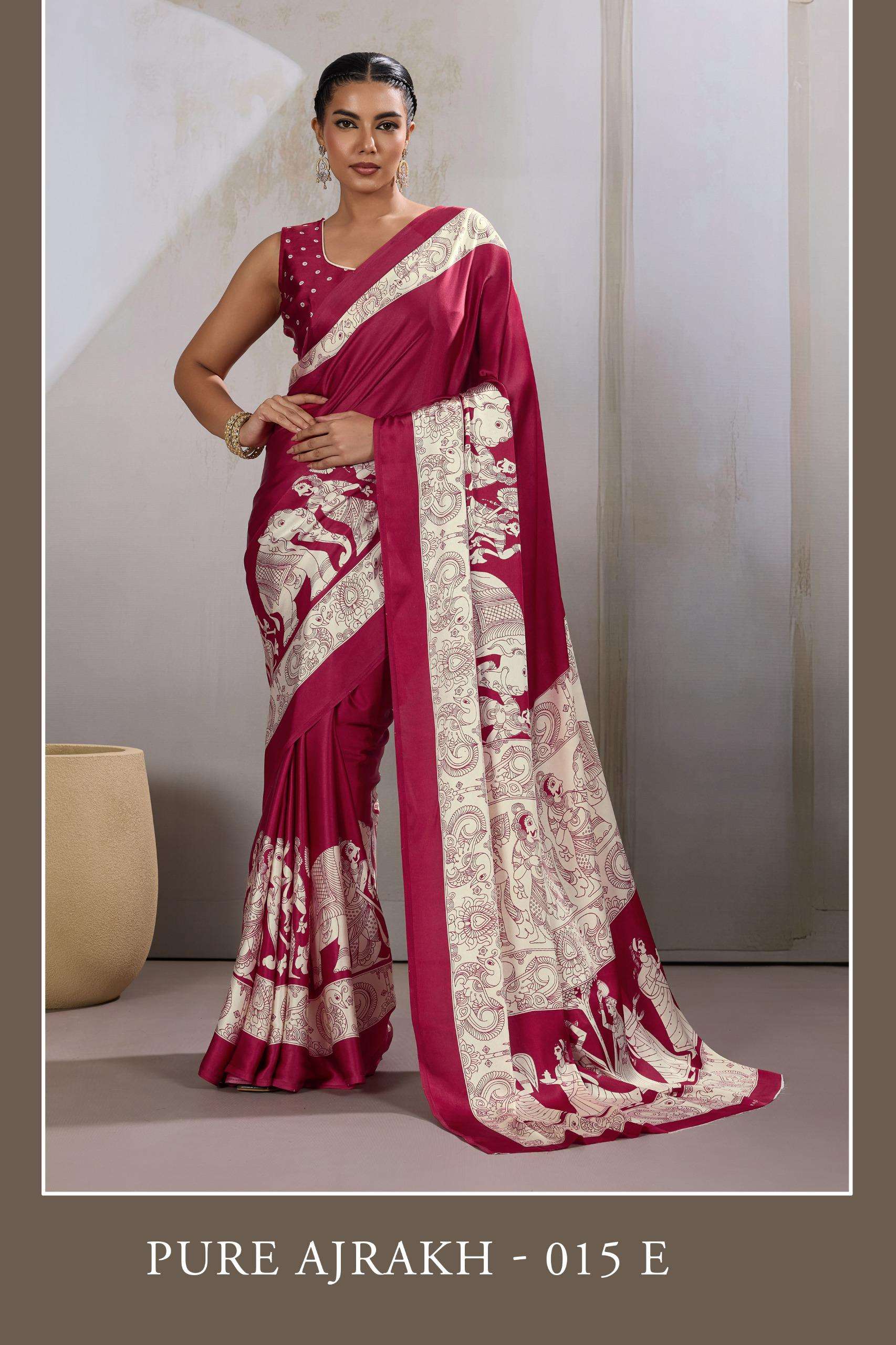 Rajtex Pure Ajrakh 015 sarees from surat online