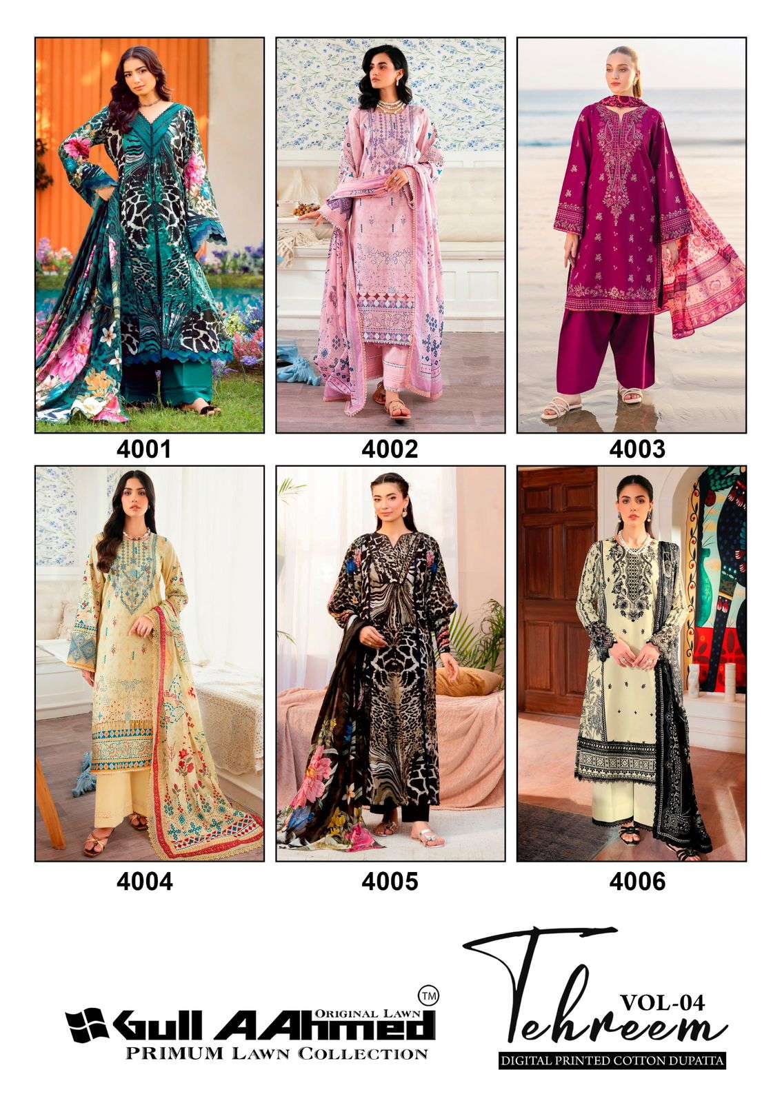Gull Aahmed Tehreem Vol-4Â pakistani suits catalogue wholesale