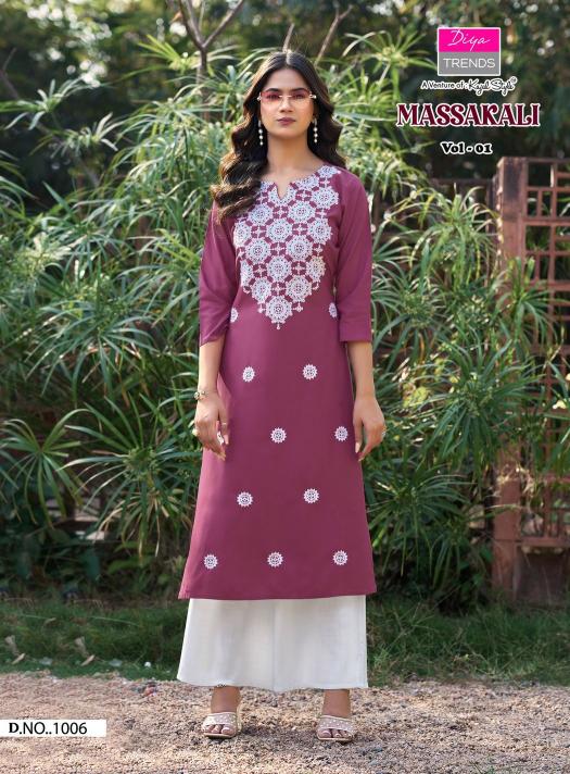Diya Trends Massakali Vol 1 catalog readymade kurti wholesale market in surat - Sanvari Fashion