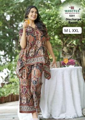 Mostyle 5201 , 5204 & 5243 catalog co ord sets wholesale delhi - Sanvari Fashion