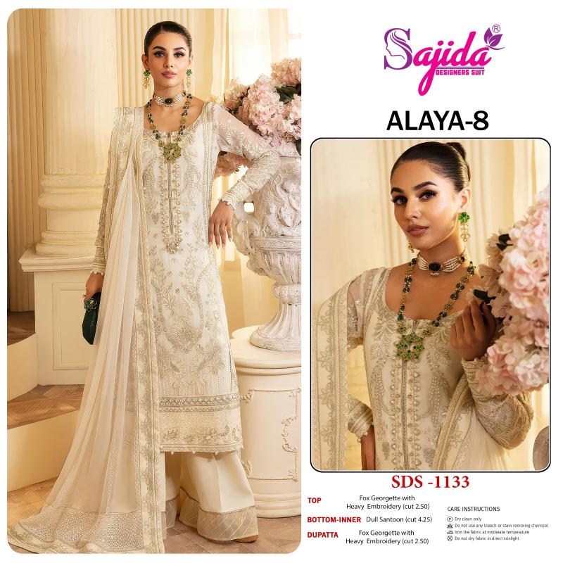 Sajida Alaya Vol 8 catalog wholesale market for pakistani suits in mumbai - Sanvari Fashion