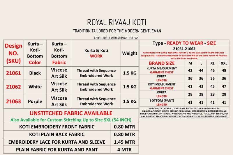 Shubhvastra Royal Rivaaj Koti catalog wholesale dealers for mens kurtis - Sanvari Fashion