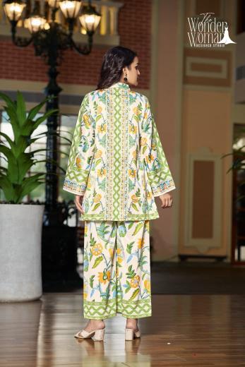 The Wonder Woman W 1013 catalog modest co ord sets pakistan - Sanvari Fashion