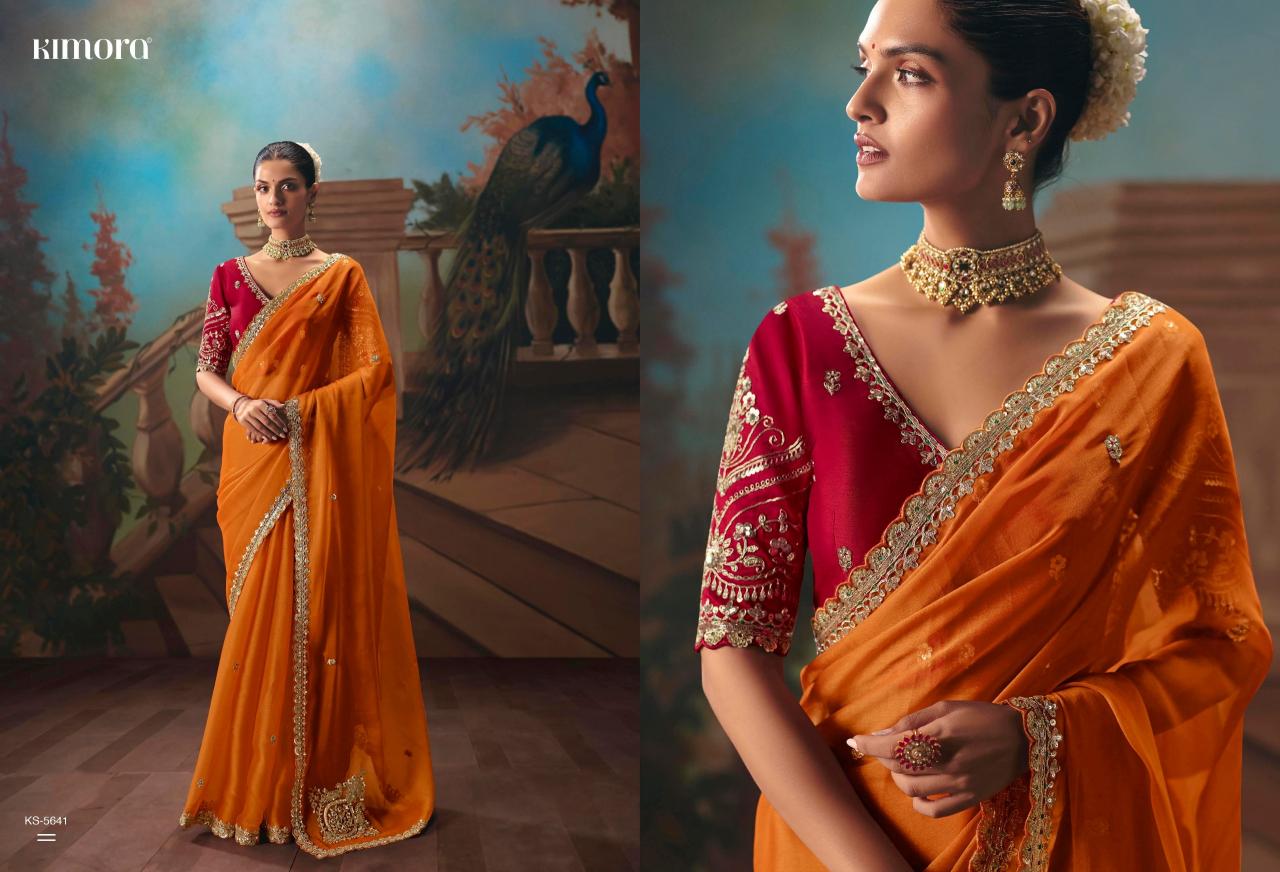 Kimora Kajal vol 18 catalog factory of sarees in surat - Sanvari Fashion