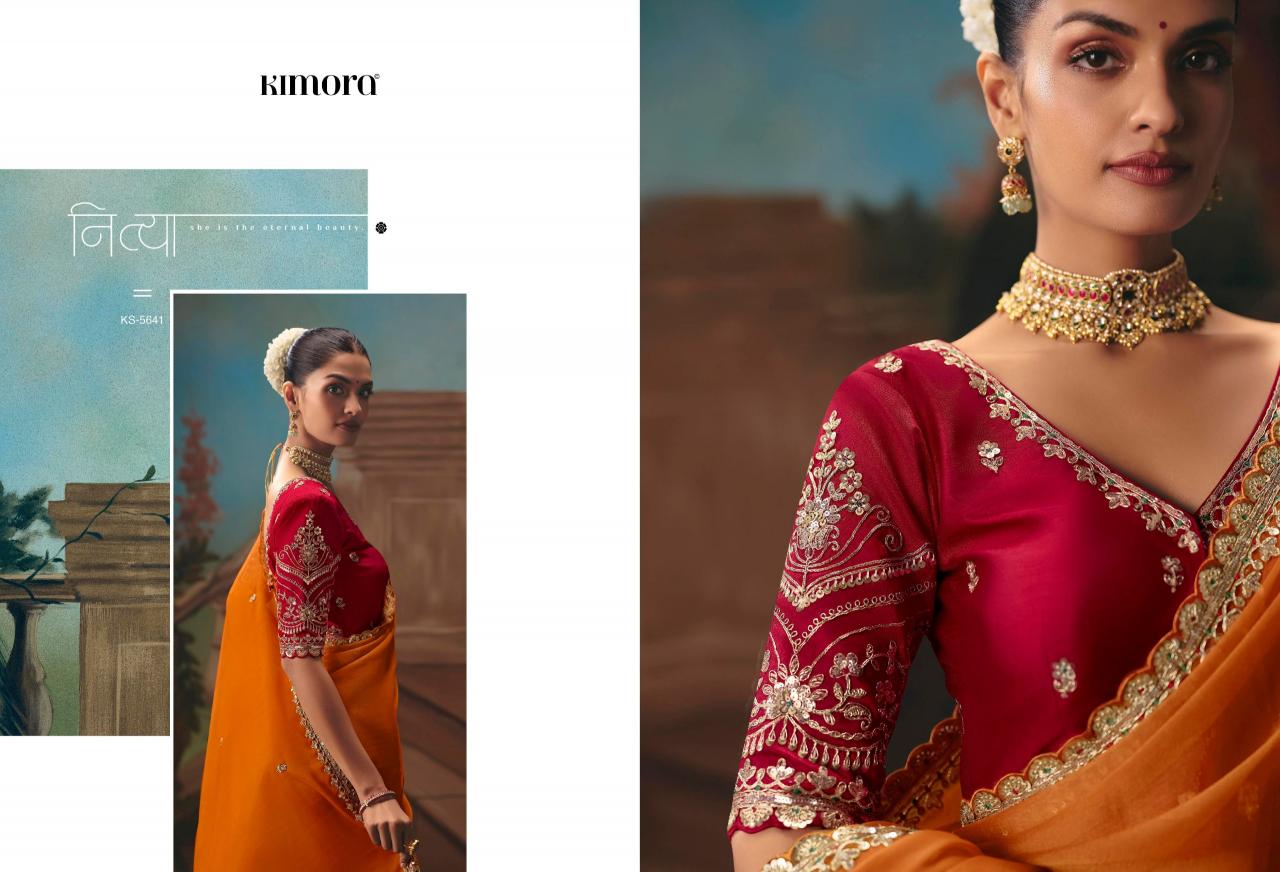 Kimora Kajal vol 18 catalog factory of sarees in surat - Sanvari Fashion