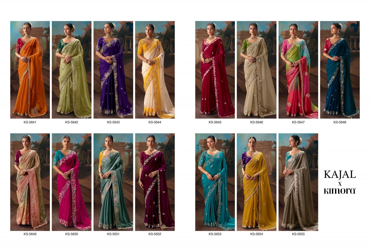 Kimora Kajal vol 18 catalog factory of sarees in surat - Sanvari Fashion