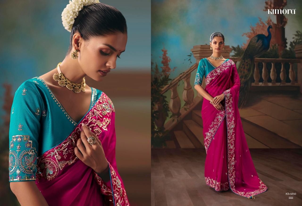 Kimora Kajal vol 18 catalog factory of sarees in surat - Sanvari Fashion