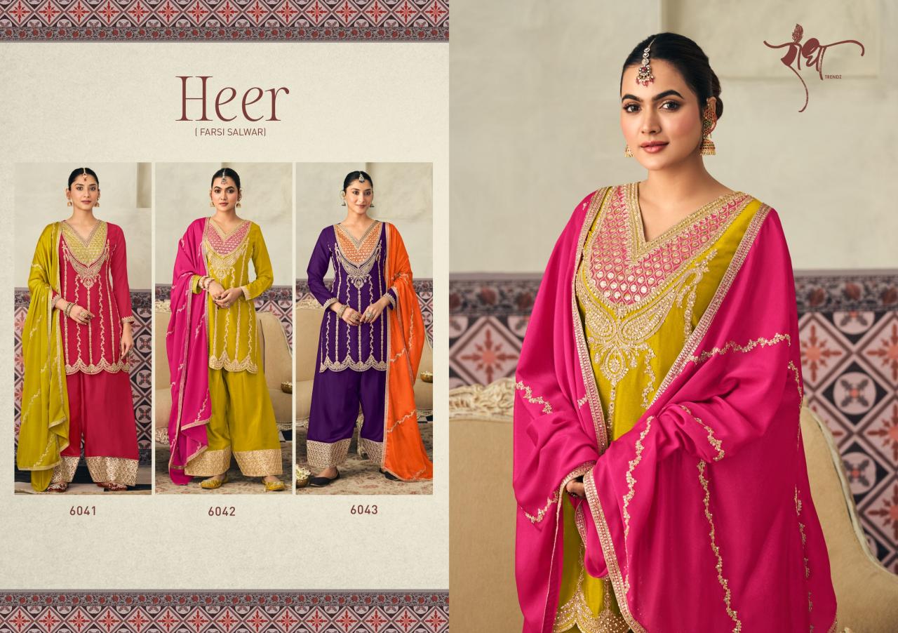 Radha Trendz Heer catalog Work Designer Salwar Kameez - Sanvari Fashion