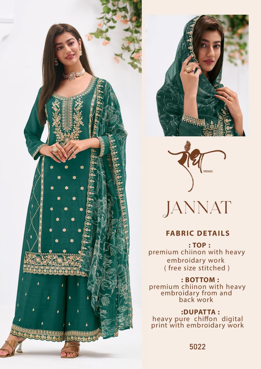 Radha Trendz Jannat catalog Embroidery Work Salwar Kameez - Sanvari Fashion