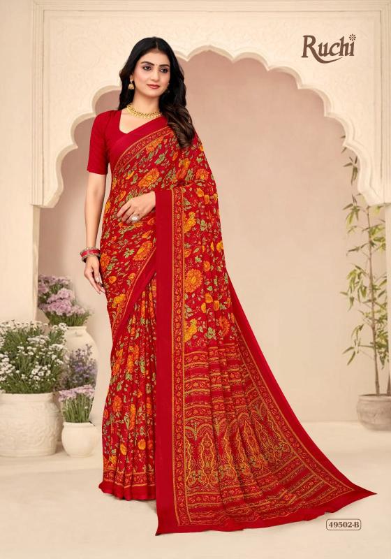 Ruchi Star Chiffon 205 catalog wholesale sarees catalogue in surat  - Sanvari Fashion