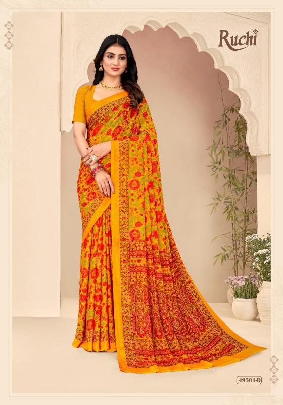 Ruchi Star Chiffon 205 catalog wholesale sarees catalogue in surat  - Sanvari Fashion