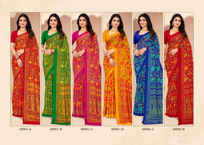 Ruchi Star Chiffon 205 catalog wholesale sarees catalogue in surat  - Sanvari Fashion