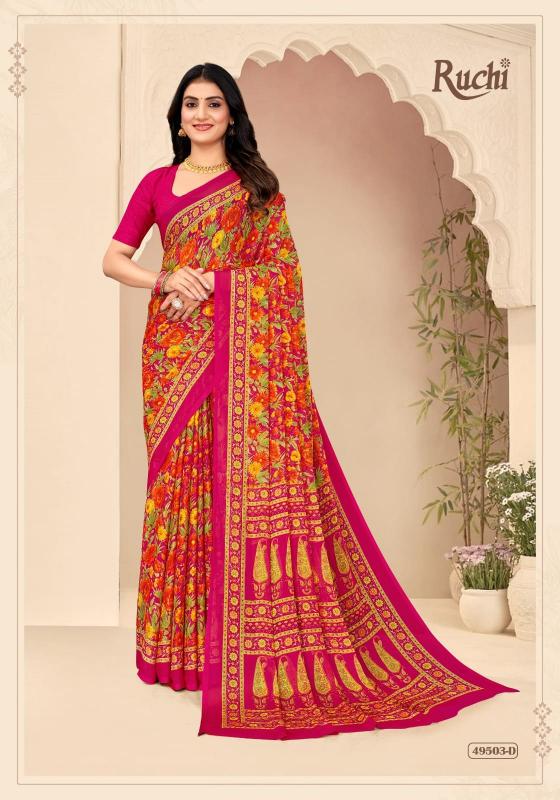 Ruchi Star Chiffon 205 catalog wholesale sarees catalogue in surat  - Sanvari Fashion