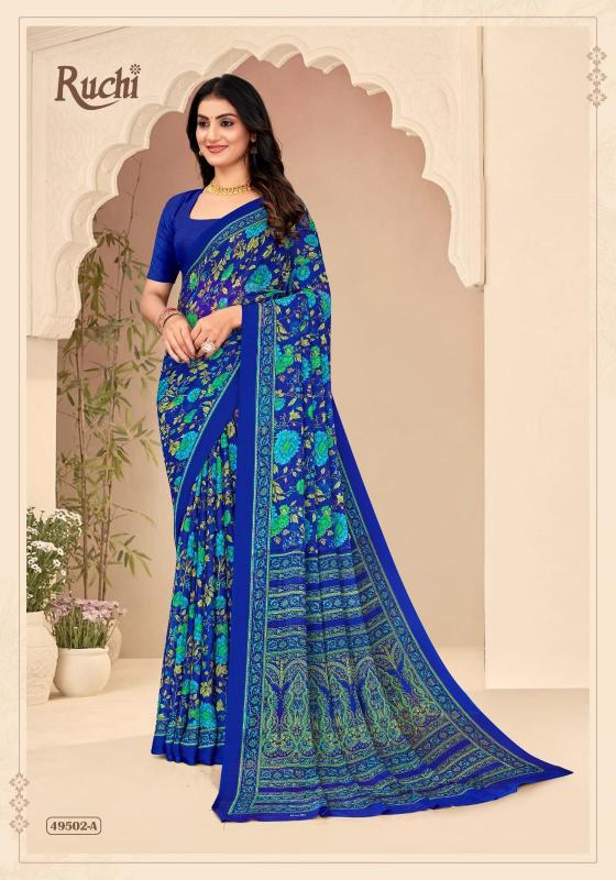 Ruchi Star Chiffon 205 catalog wholesale sarees catalogue in surat  - Sanvari Fashion