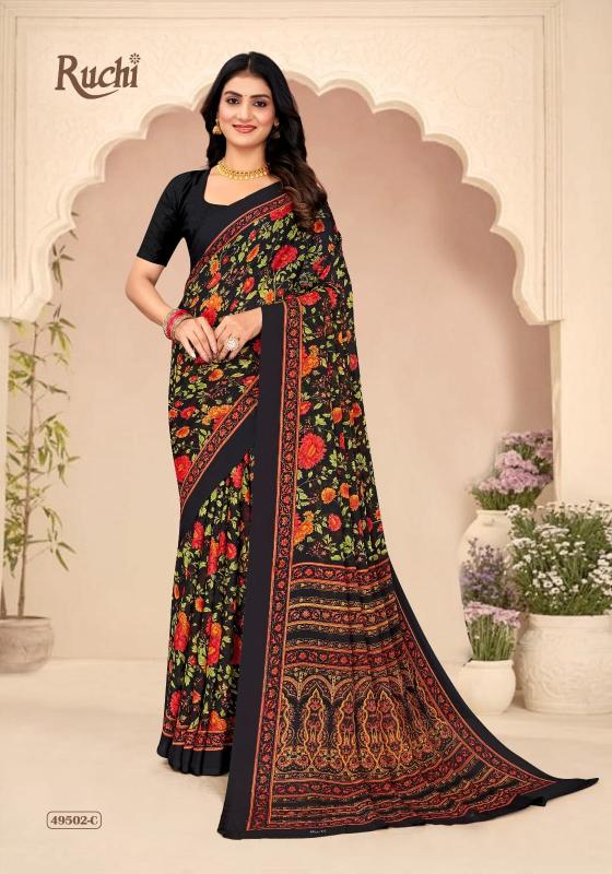 Ruchi Star Chiffon 205 catalog wholesale sarees catalogue in surat  - Sanvari Fashion