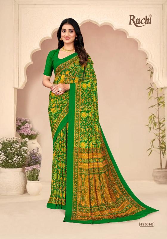 Ruchi Star Chiffon 205 catalog wholesale sarees catalogue in surat  - Sanvari Fashion
