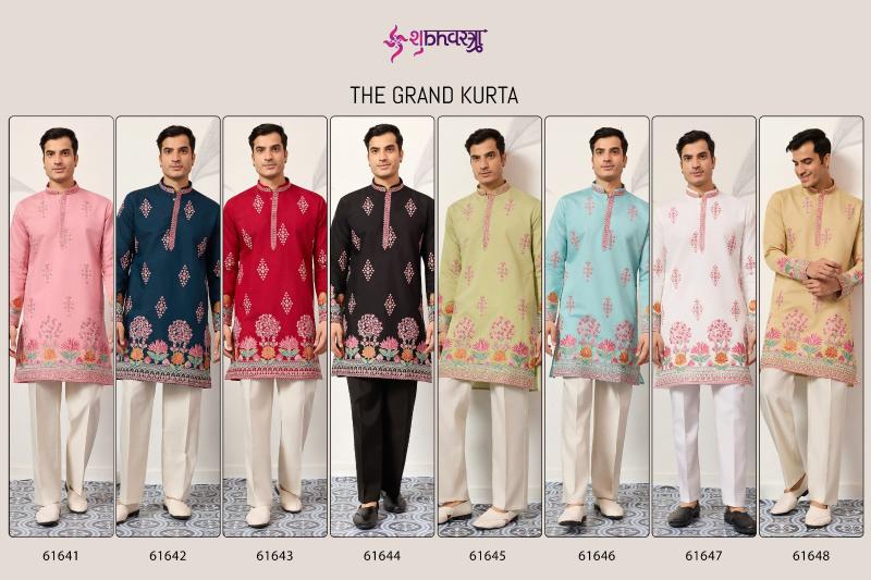 Shubhvastra The Grand Kurta catalog mens Thread Work Kurta And Pant - Sanvari Fashion