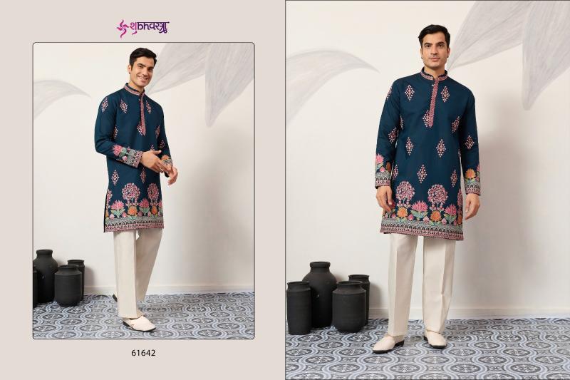 Shubhvastra The Grand Kurta catalog mens Thread Work Kurta And Pant - Sanvari Fashion