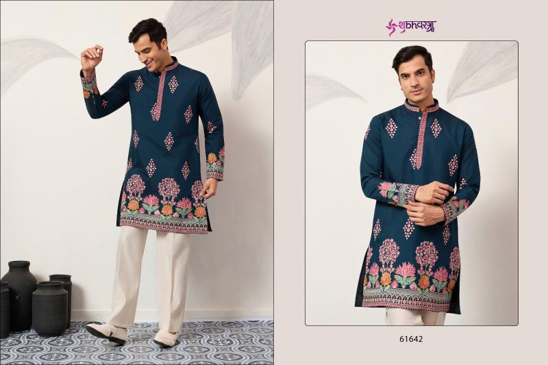 Shubhvastra The Grand Kurta catalog mens Thread Work Kurta And Pant - Sanvari Fashion