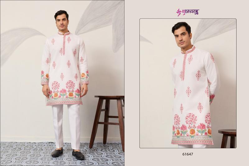 Shubhvastra The Grand Kurta catalog mens Thread Work Kurta And Pant - Sanvari Fashion