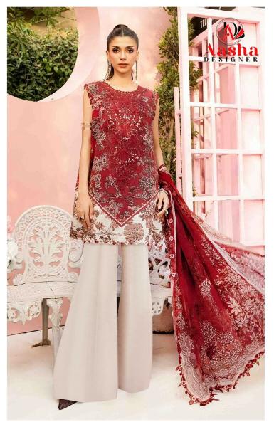 Aasha 1197 A And B catalog Chiffon Dupatta wholesale market for pakistani suits in hyderabad - Sanvari Fashion
